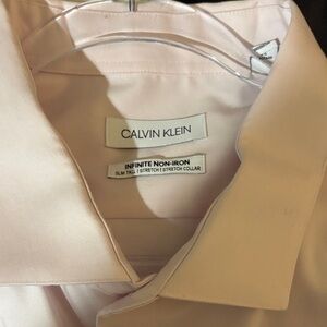 Calvin Klein Light Pink Non-Iron Shirt 19 36/37